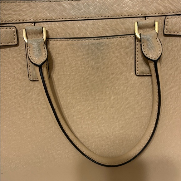 Michael Kors Dillon Saffiano leather satchel in a tan or blush pink color - Picture 7 of 11